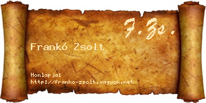 Frankó Zsolt névjegykártya