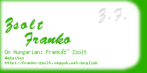 zsolt franko business card